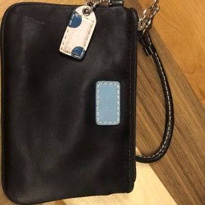 Black coach wristlet